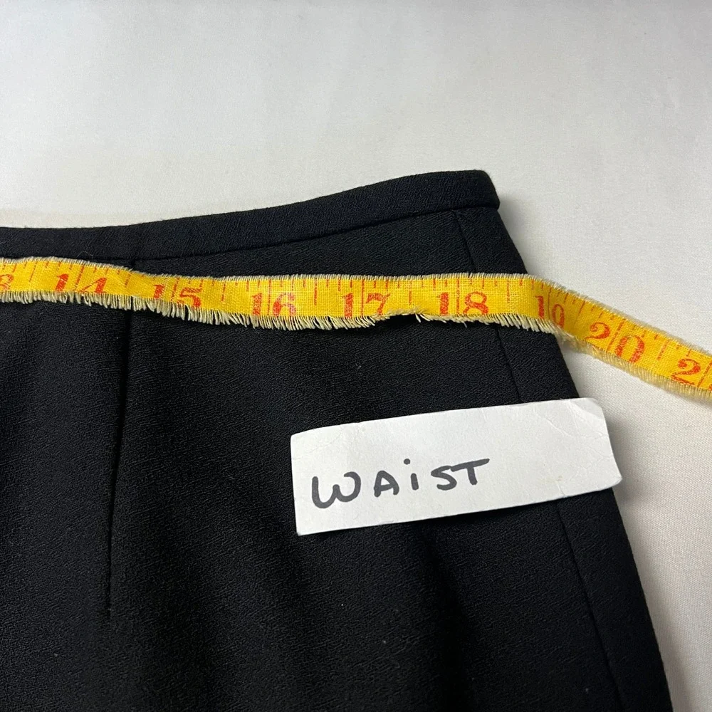 Dress Barn Black Midi Skirt Women's Size 16 Career Pencil Slit Lined Closet‎